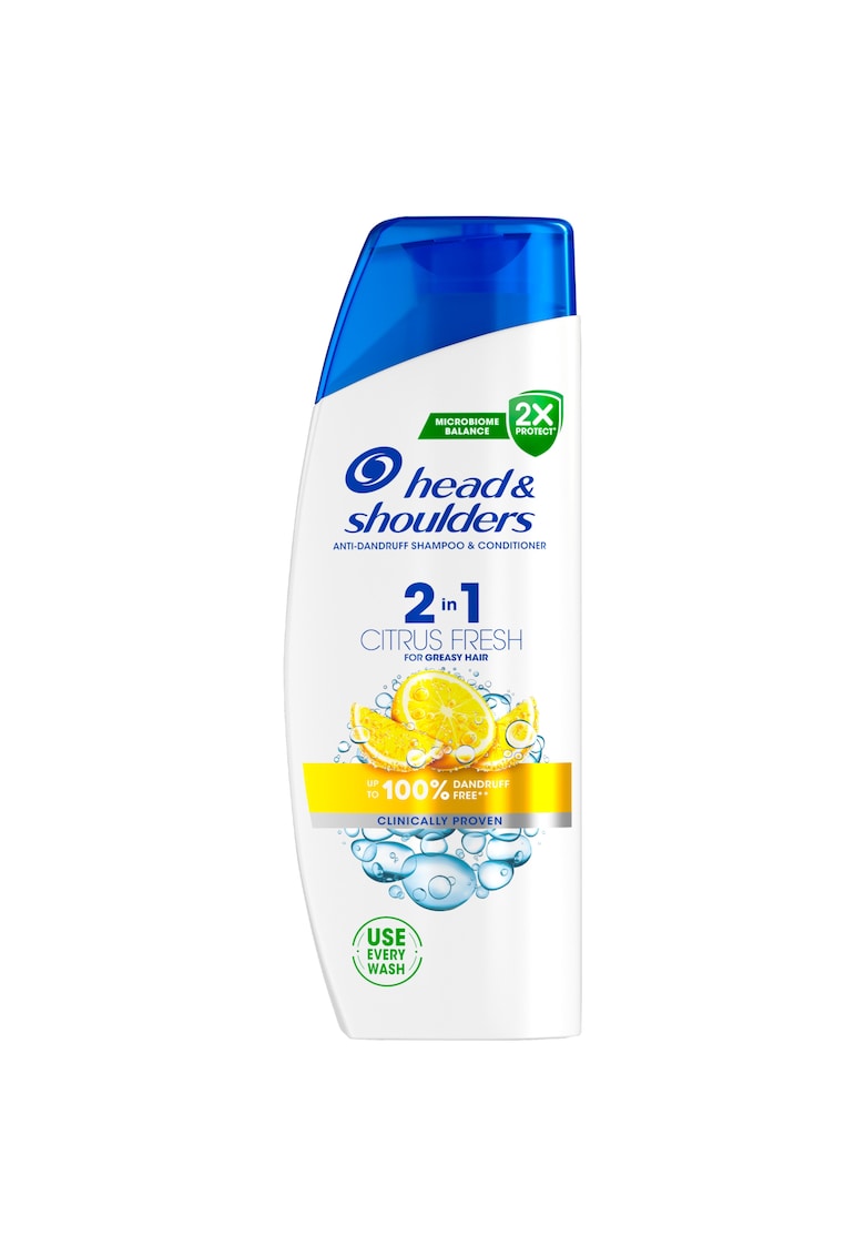 Head & Shoulders Citrus Fresh – Sampon si balsam 2 in 1 anti-matreata pentru par gras - 330 ml