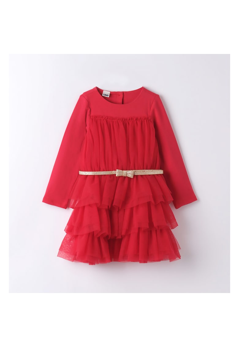 Rochie eleganta cu tull pentru fetite - 4.7557 - Rosu