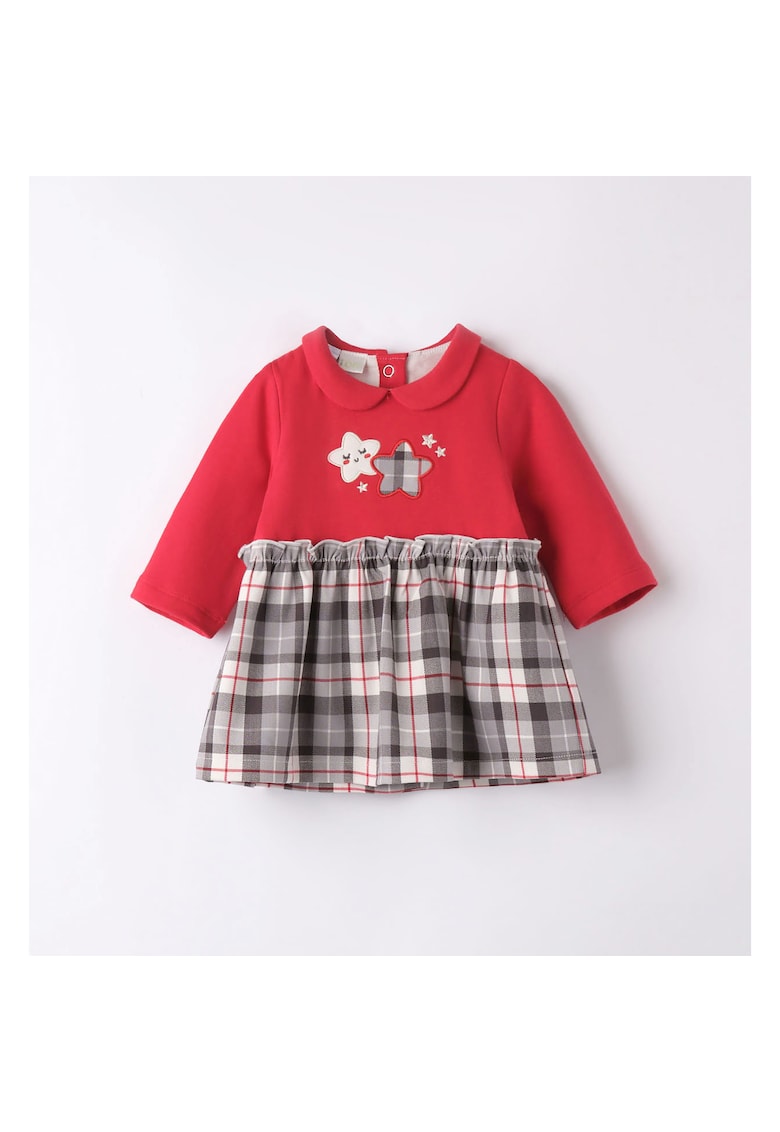 Rochita cu stea aplicata pentru bebe fetita - 4.7259 - Rosu