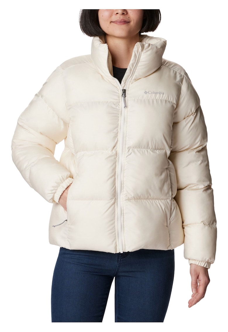 Geaca matlasata Columbia - izolatie Thermarator - rezistenta la apa si vant - Alb