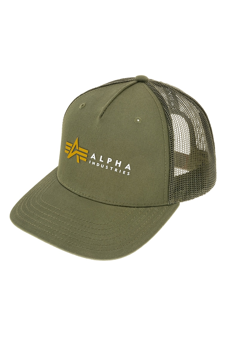 Sapca Trucker pentru barbati -  Bumbac - Verde masliniu inchis - OneSize