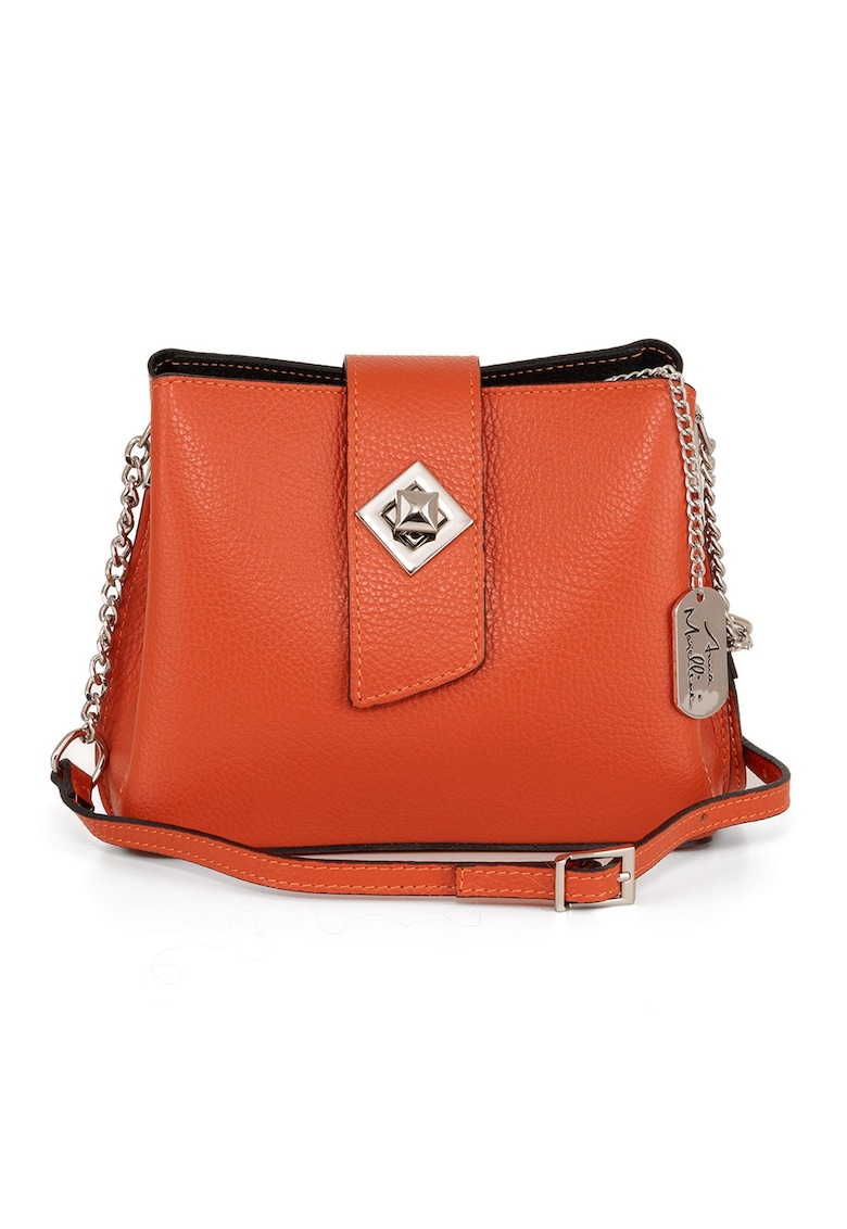 Geanta crossbody de piele cu aspect texturat