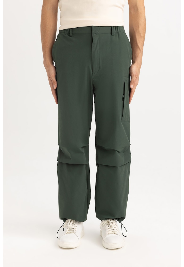 Pantaloni cargo cu snururi de ajustare