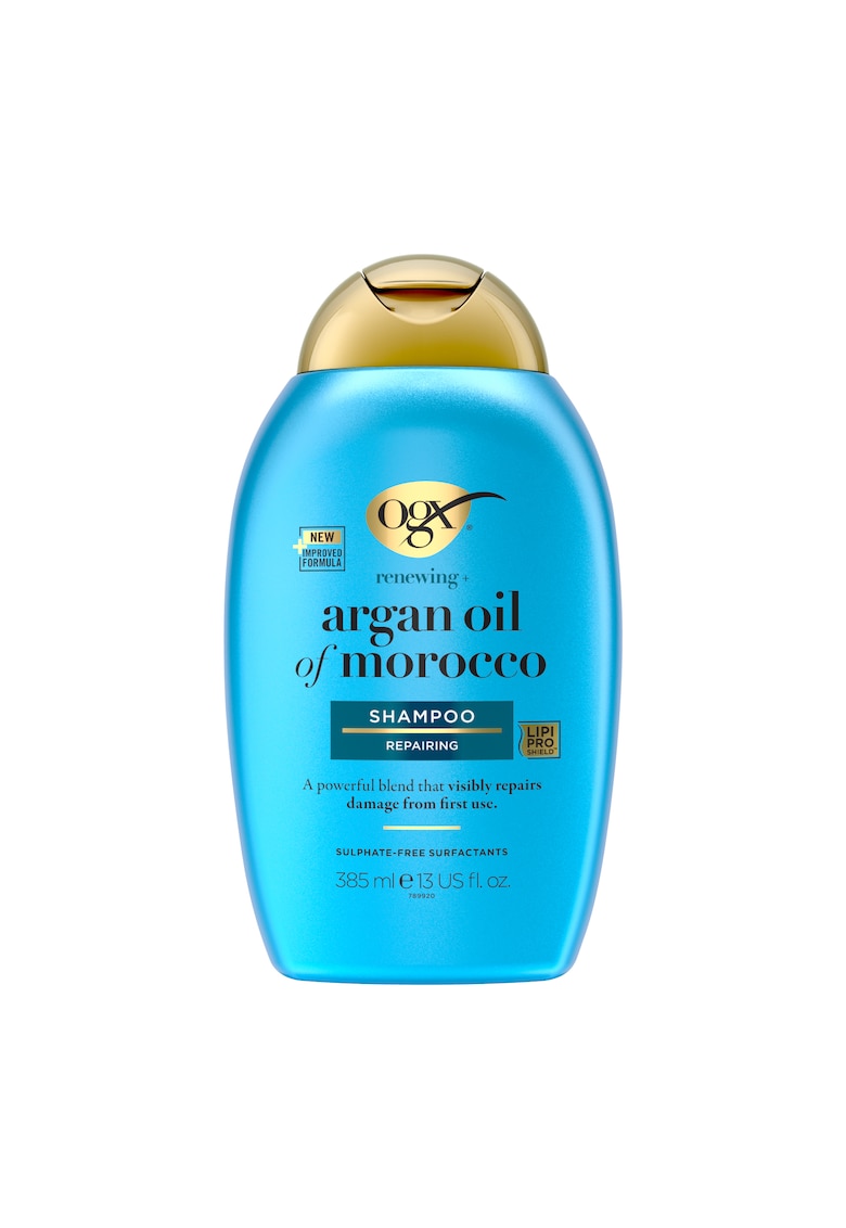 Sampon reparator cu ulei de argan din Maroc - hidrateaza si repara - pentru par uscat si deteriorat - cu surfactanti fara sulfati - 385 ml