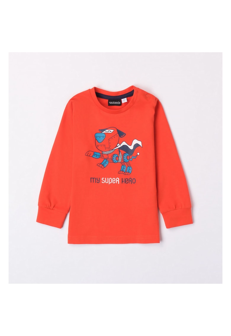 Bluza cu imprimeu pentru baieti - 0.7030 - Rosu