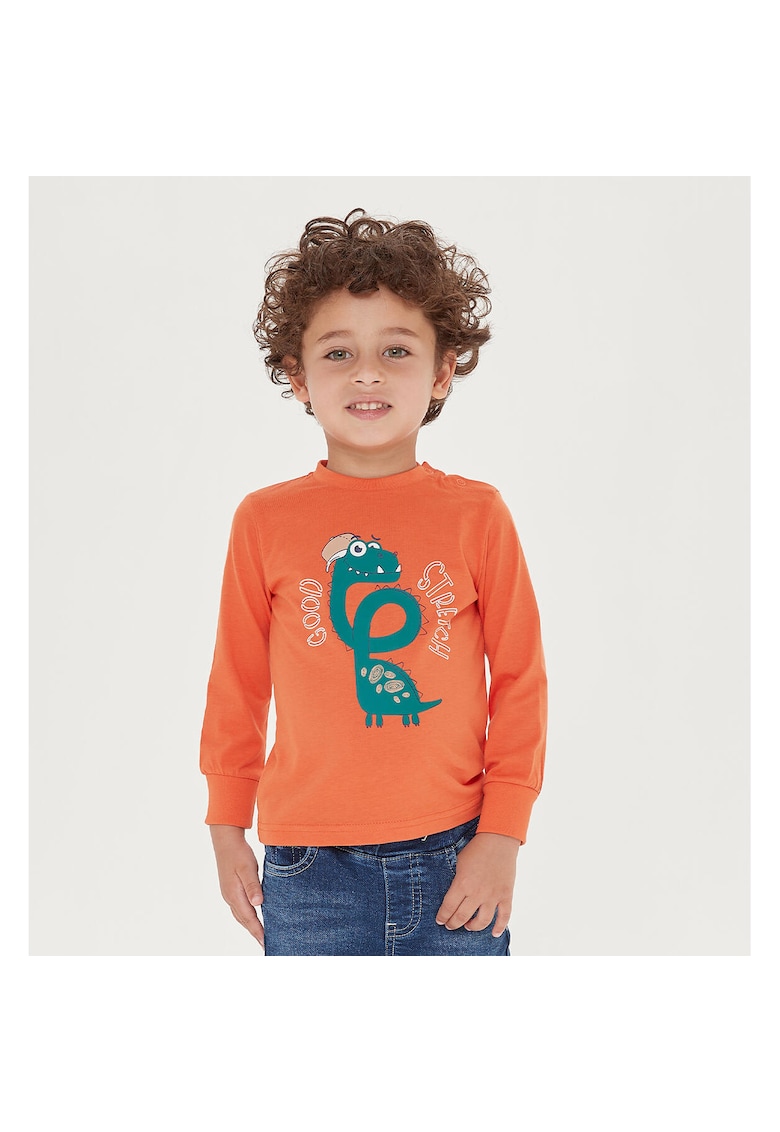Bluza cu imprimeu pentru baieti - 0.7034 - Portocaliu
