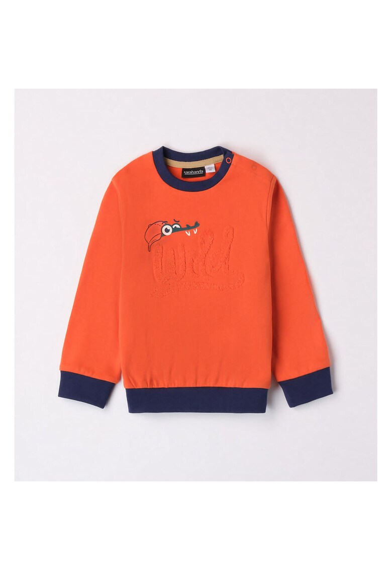 Bluza cu imprimeu pentru baieti - 0.7037 - Portocaliu