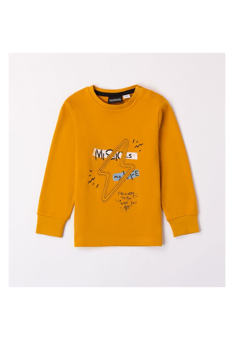 Bluza cu imprimeu pentru baieti - 0.7149 - Negru/Galben/Albastru deschis