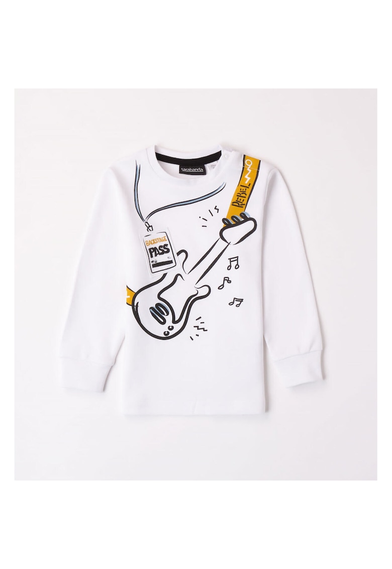 Bluza cu imprimeu pentru baieti - 0.7040 - Alb