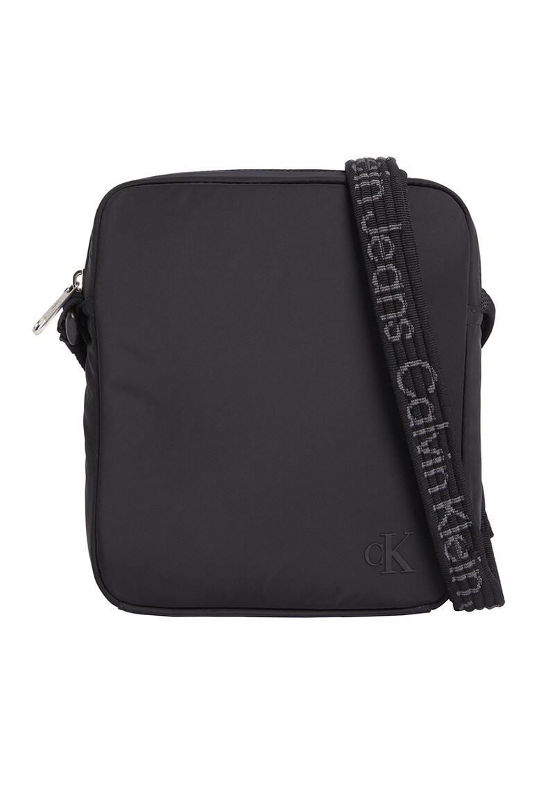 Geanta crossbody cu model uni si bareta ajustabila