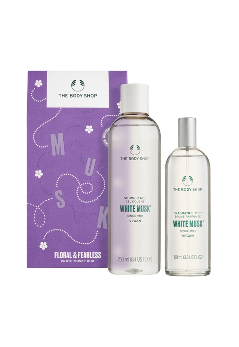 Set Floral & Fearless White Musk® Duo - Gel pentru dus White Musk® 250ml+Spray pentru corp White Musk® 100ml -