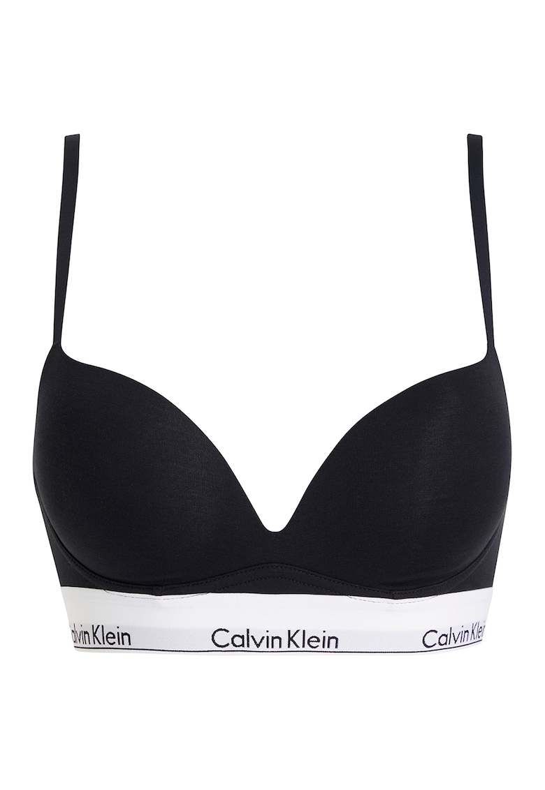 Sutien de bumbac cu banda logo – Negru/Alb murdar – CALVIN KLEIN Sutien de bumbac cu banda logo – Negru/Alb murdar – CALVIN KLEIN