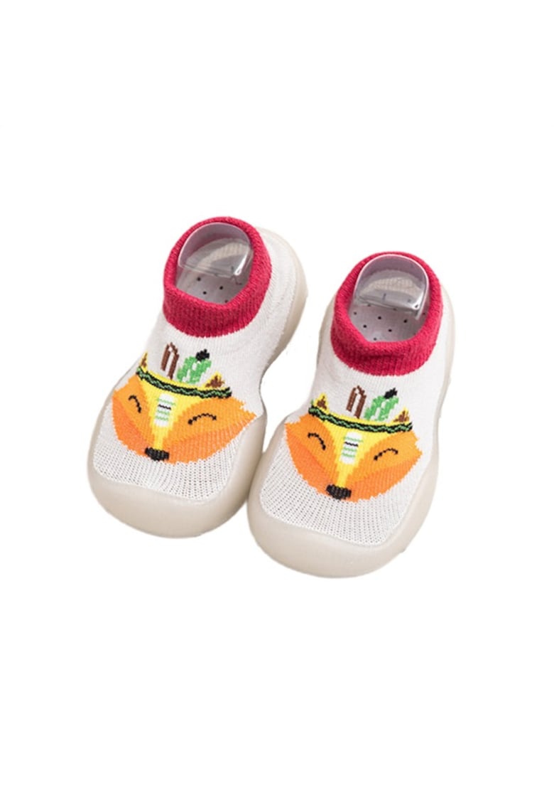 Botosi Model Vulpita Indianca - Talpa Antiderapanta - Textil - Fete - Multicolor