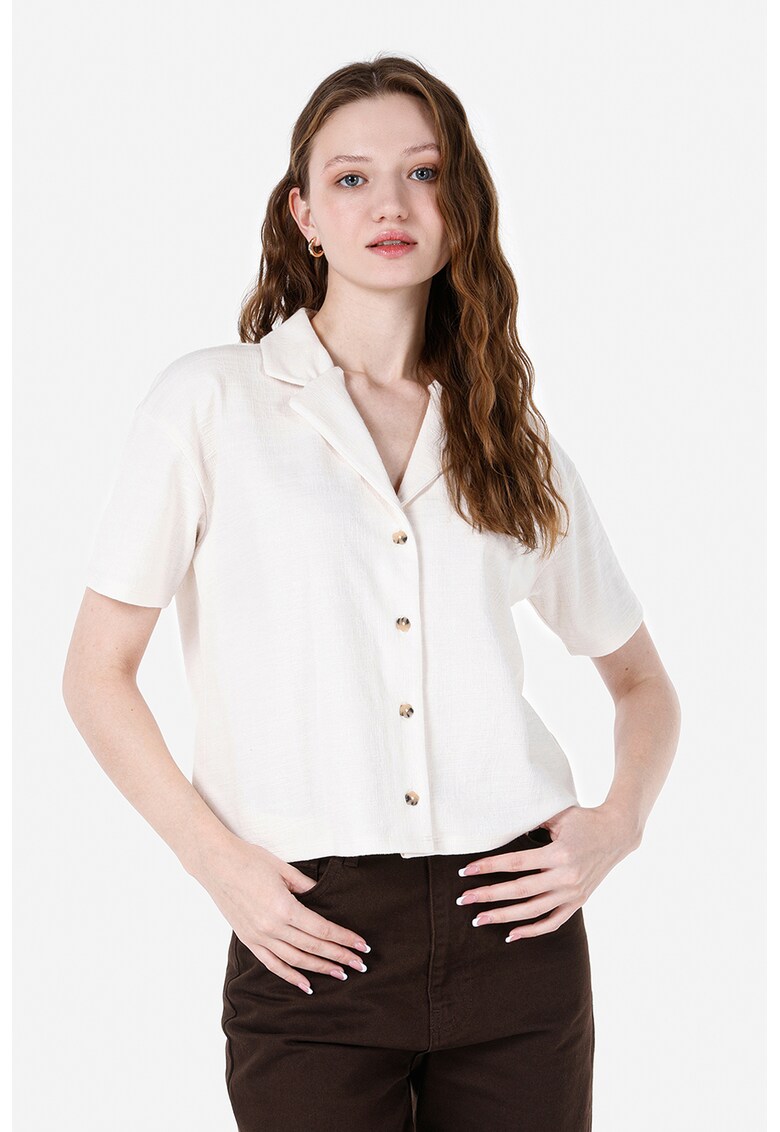 Camasa crop cu maneci scurte