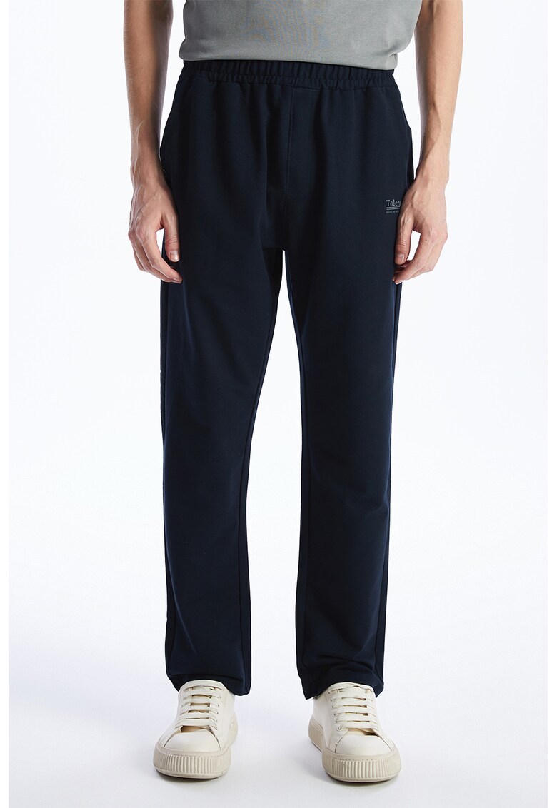 Pantaloni de trening uni cu talie medie