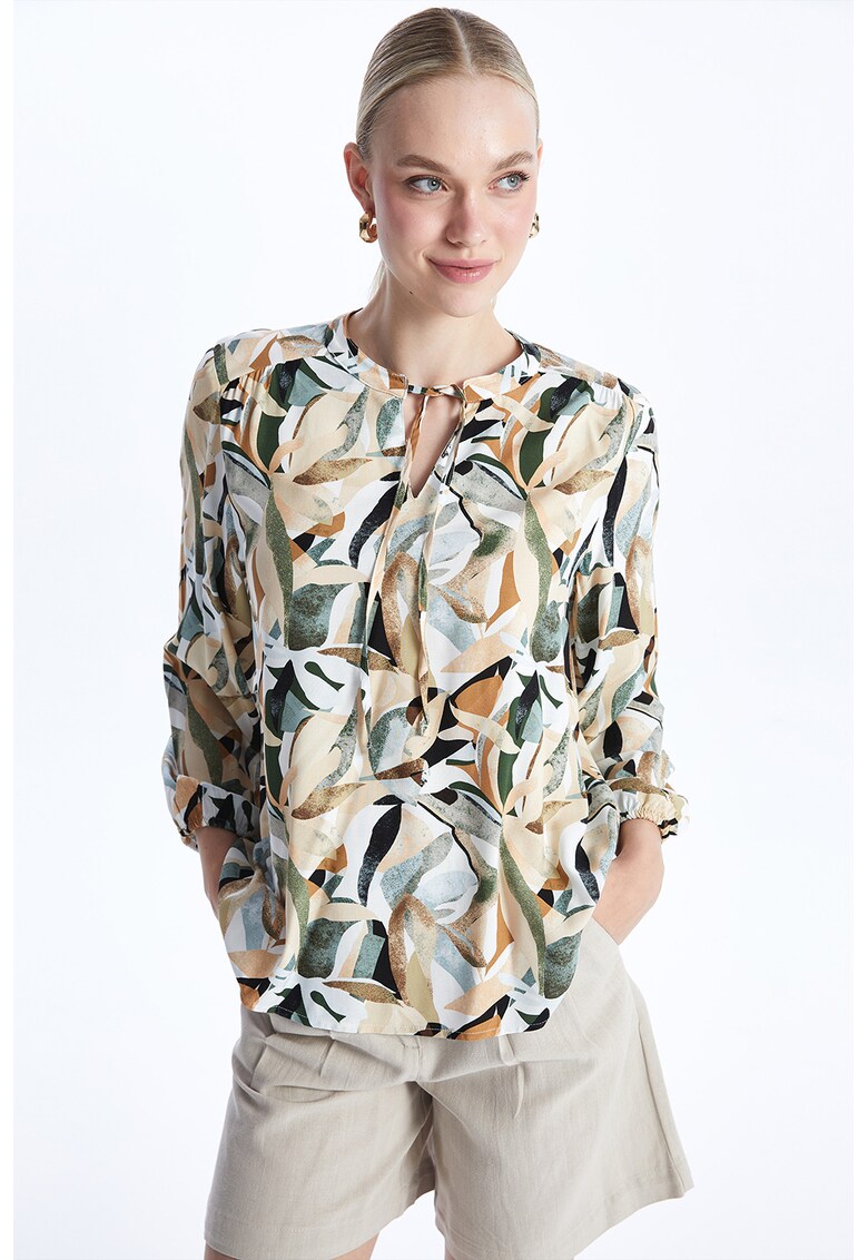 Bluza-tunica cu imprimeu abstract