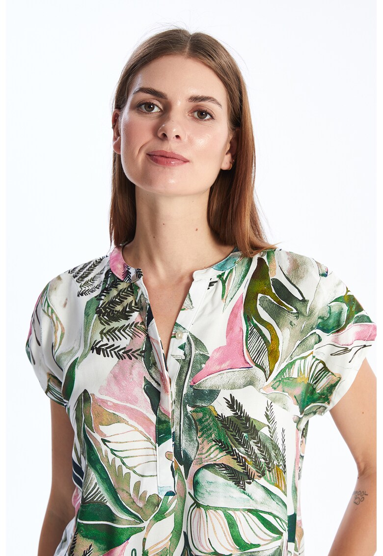 Bluza cu imprimeu tropical