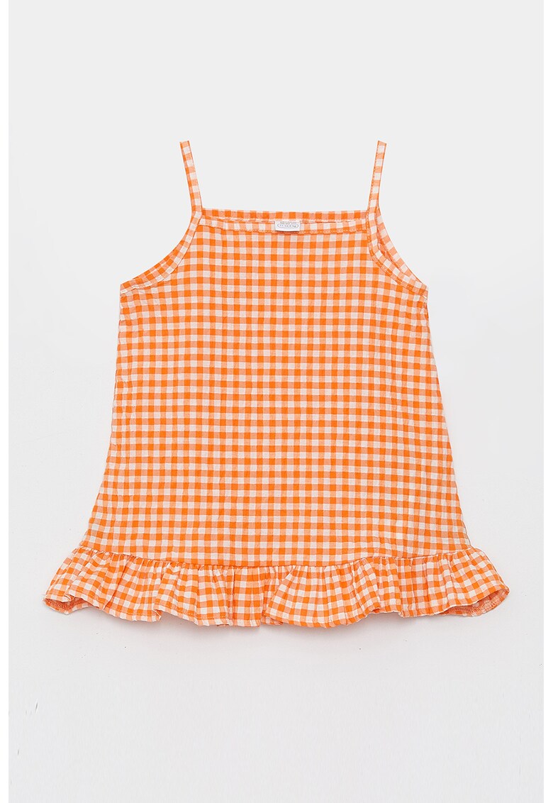 Rochie in carouri cu terminatie evazata