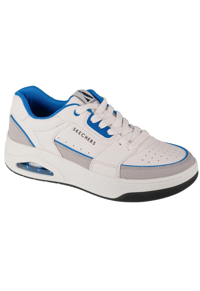 Pantofi sport de piele cu amortizare si garnituri de piele ecologica Uno Court