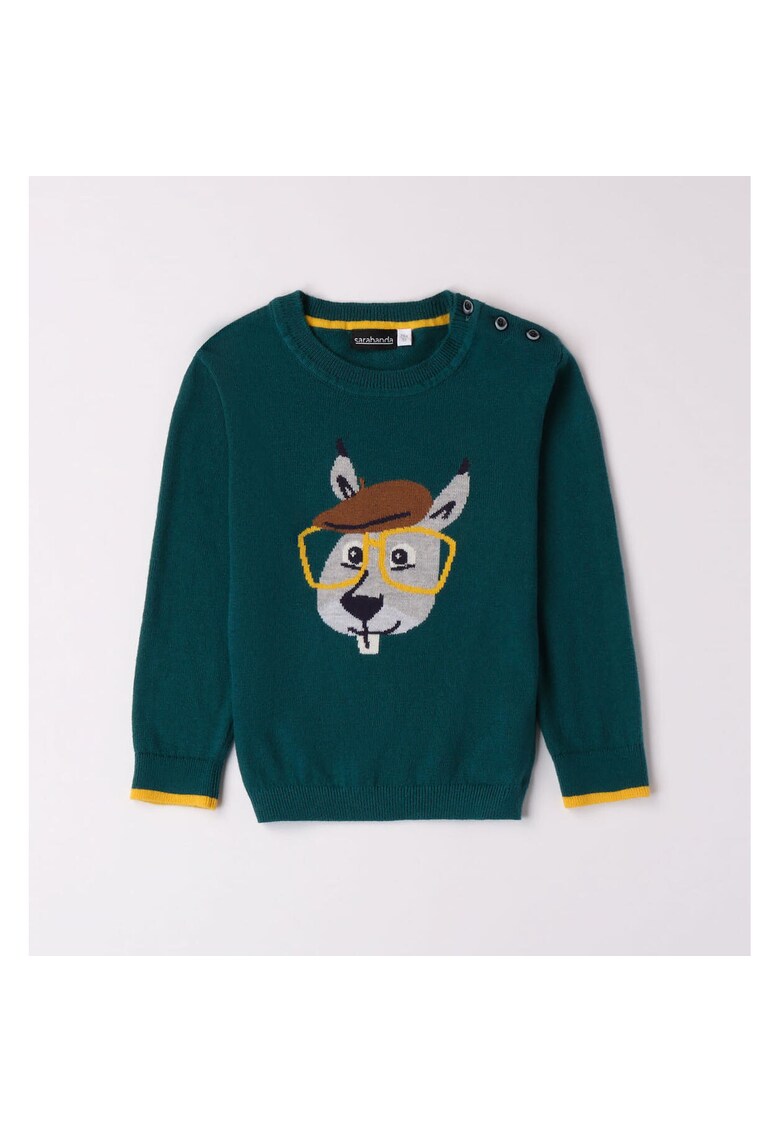Pulover cu imprimeu pentru baieti - 0.7113 - Verde