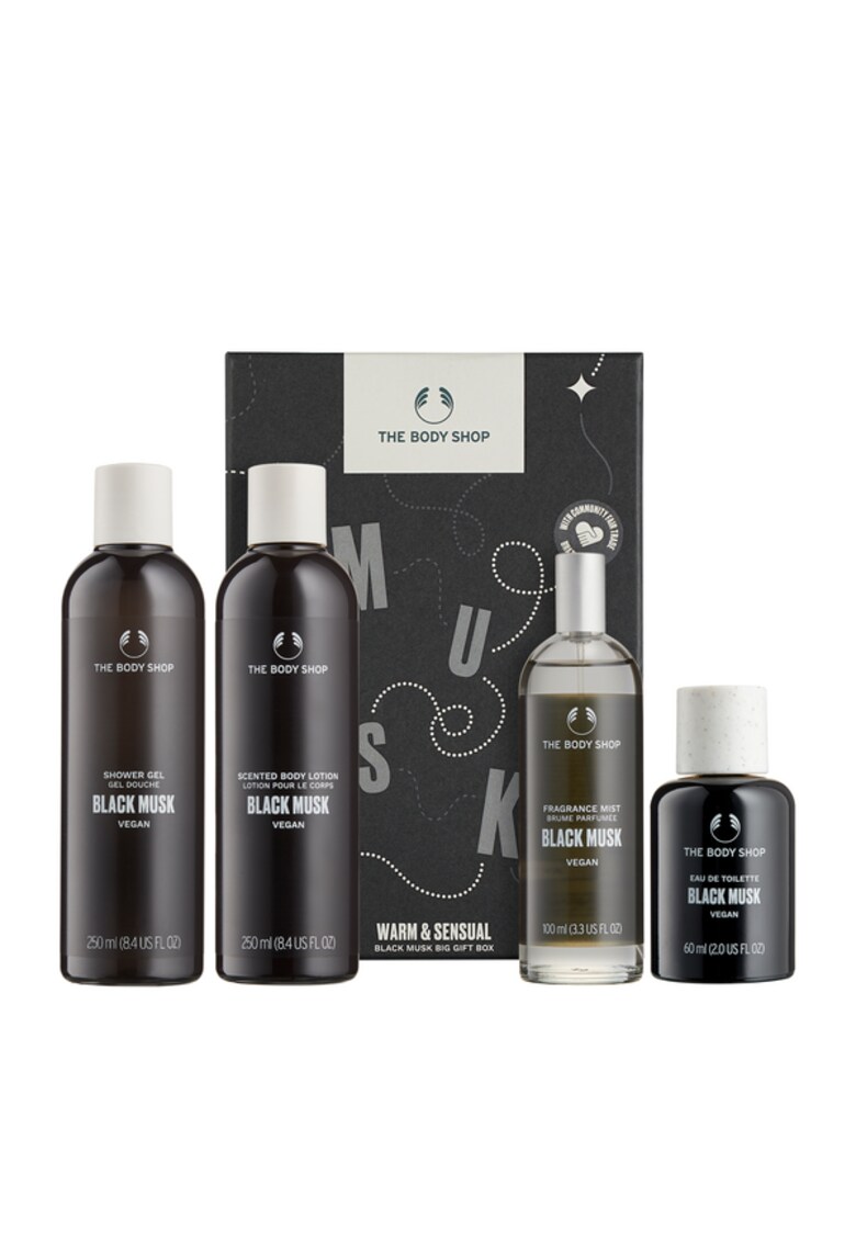 Set Black Musk - Spray pentru corp Black Musk 100ml+Lotiune pentru corp Black Musk 250ml+Apa de toaleta Black Musk 60ml+Gel pentru dus Black Musk 250ml -