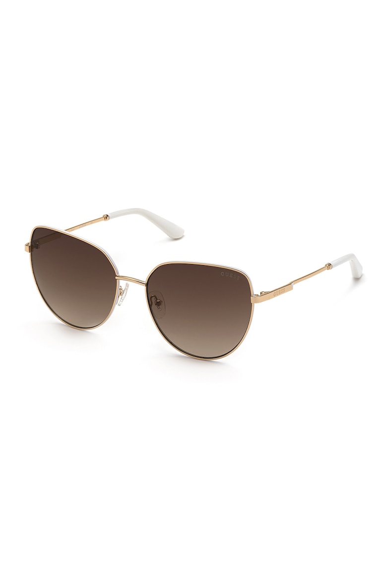 Ochelari de soare butterfly cu lentile in degrade - Alb/Auriu