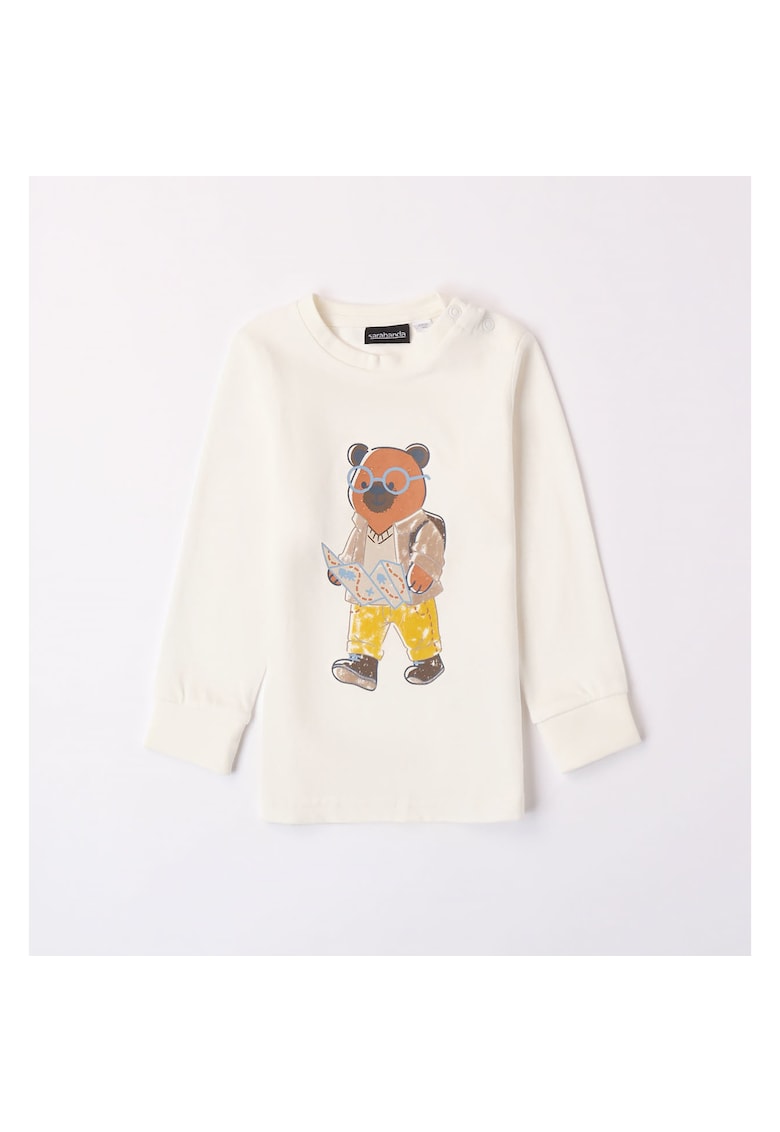 Bluza cu imprimeu pentru baieti - 0.7149 - Alb/Galben