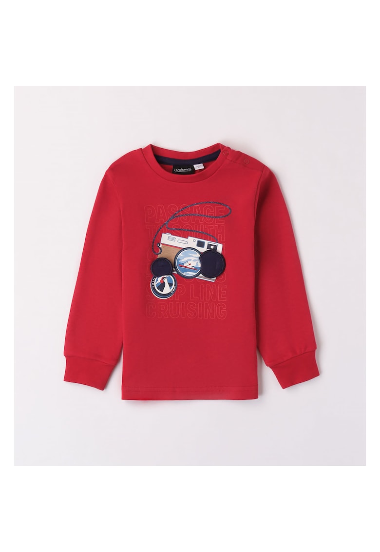 Bluza cu imprimeu pentru baieti - 0.7153 - Rosu - Rosu/Bleumarin