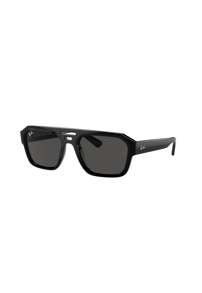 Ochelari de soare unisex dreptunghiulari - Negru