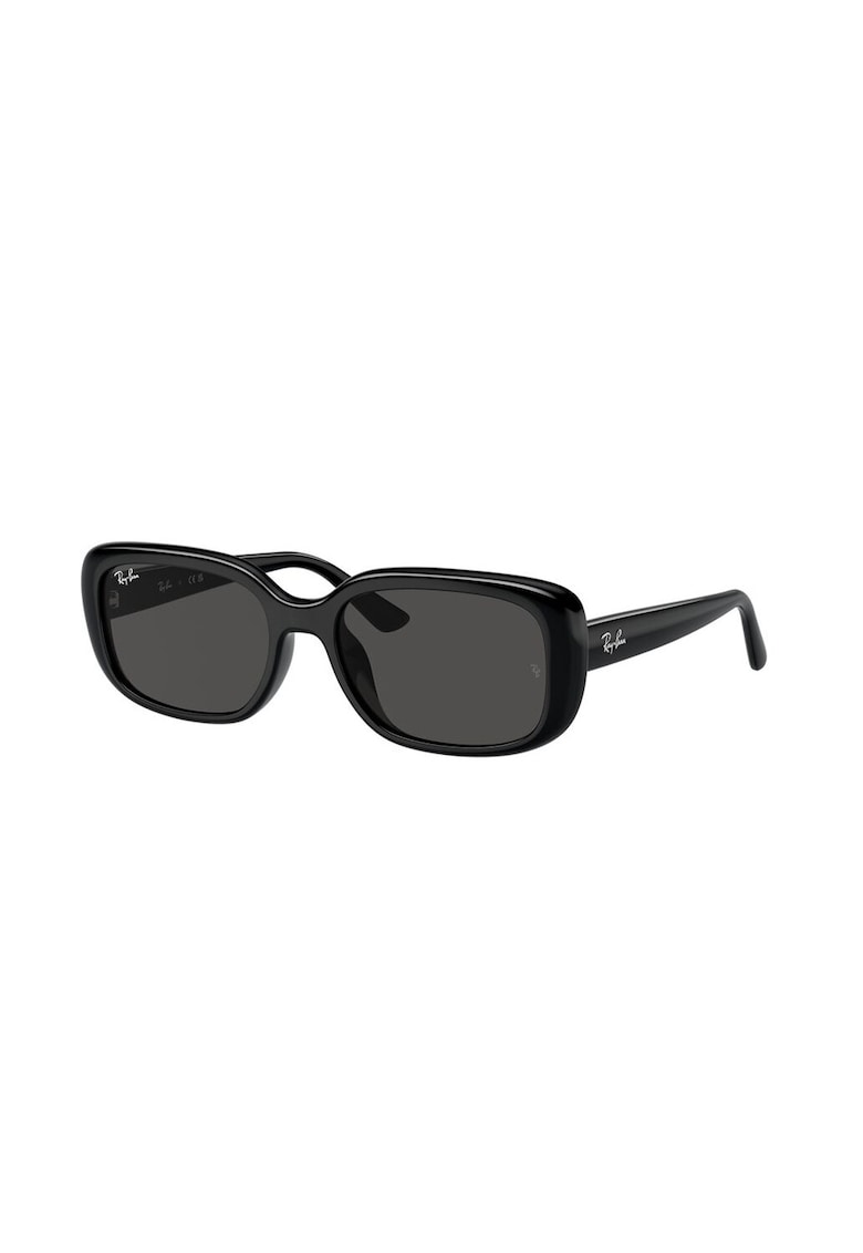 Ochelari de soare unisex dreptunghiulari - Negru carbon