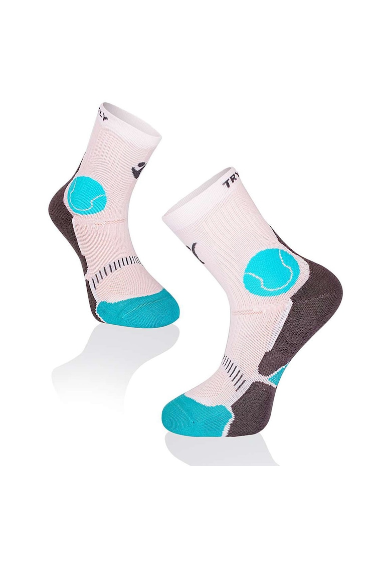 Sosete pentru tenis Fusion Alb -Multicolor