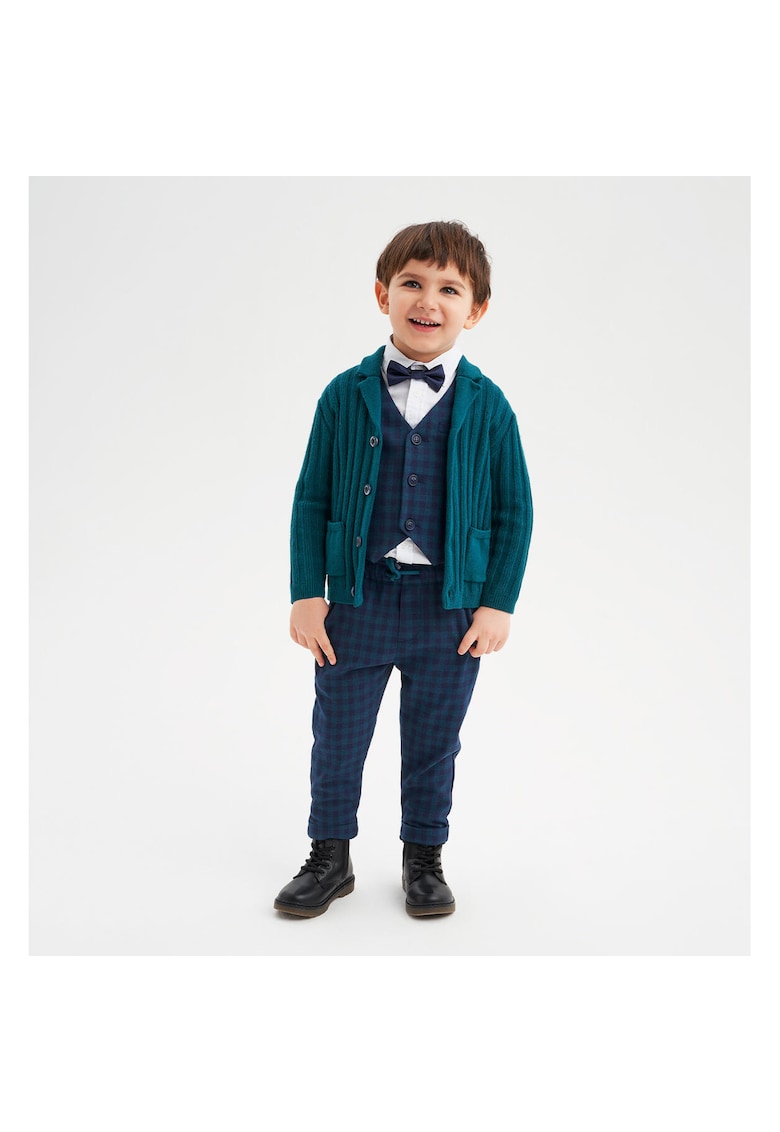 Pantaloni in carouri pentru baiati - 0.7162 - Verde/Bleumarin