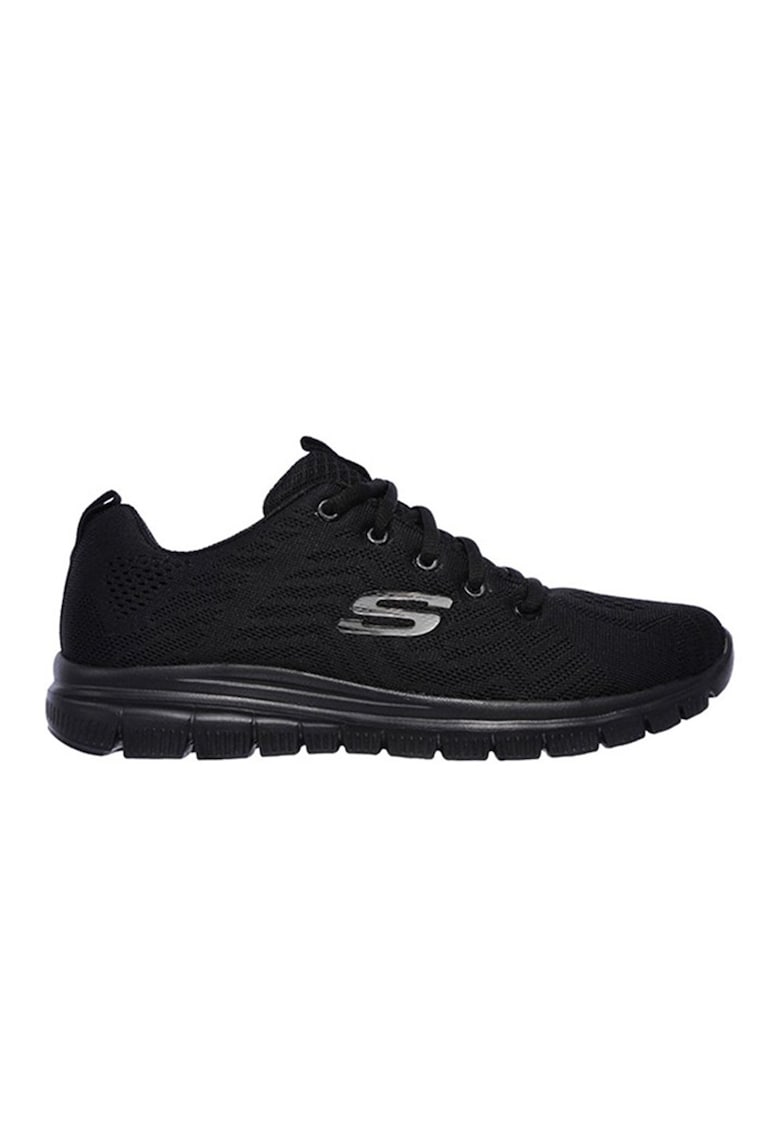 Pantofi sport Get Connected 12615W-BKW - Negru