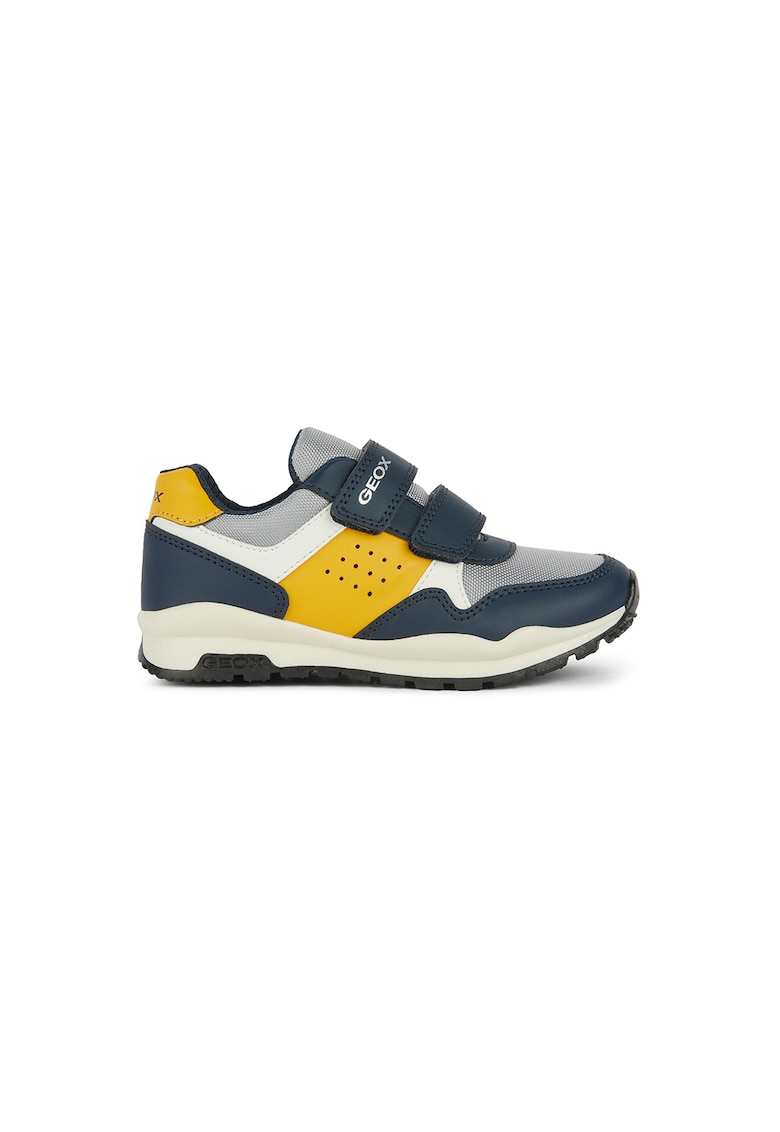 Pantofi sport cu model colorblock si velcro