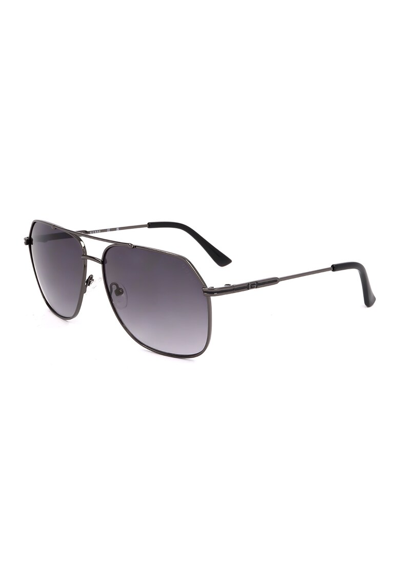Слънчеви очила Aviator с плътен цвят цвят: черен