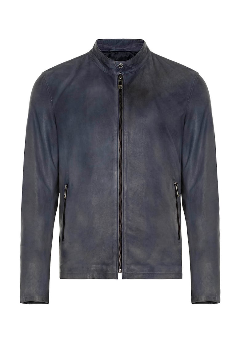 Jacheta slim fit de piele