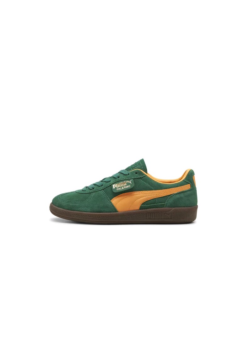 Tenisi barbati - Palermo 396463 05 - Piele intoarsa - Verde/Portocaliu - Verde/Portocaliu