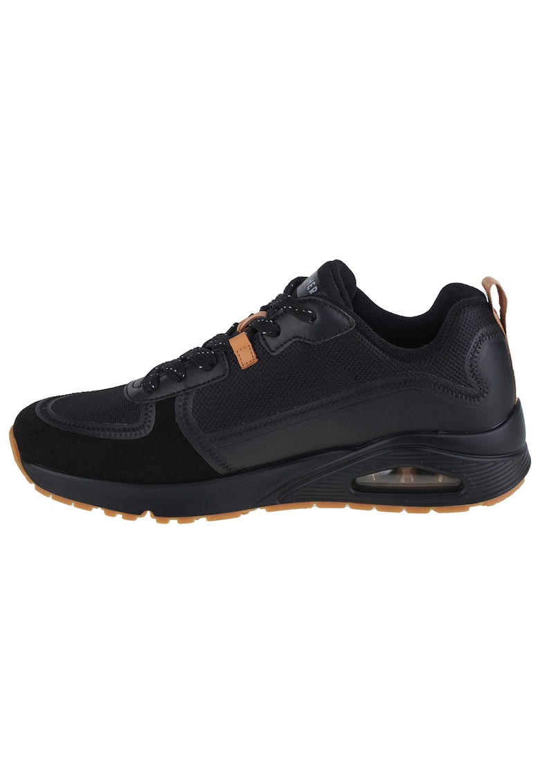 Skechers Tenisi barbati Uno-Layover - material textil si piele sintetica - negru32`4 - Negru