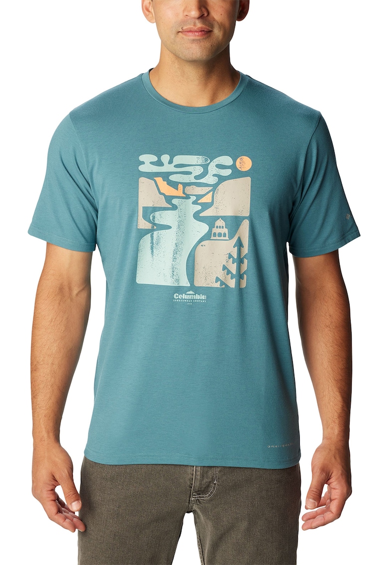 Tricou cu logo pentru trekking si drumetii Sun Trek