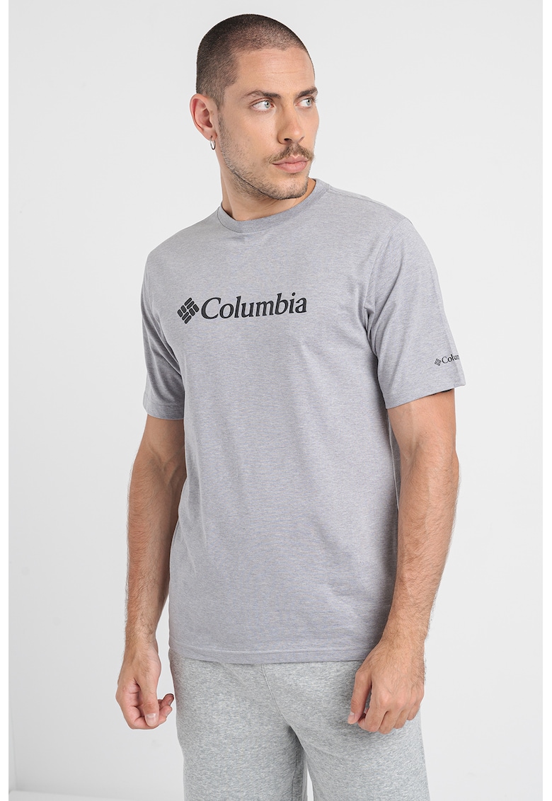 Tricou din bumbac cu decolteu la baza gatului CSC