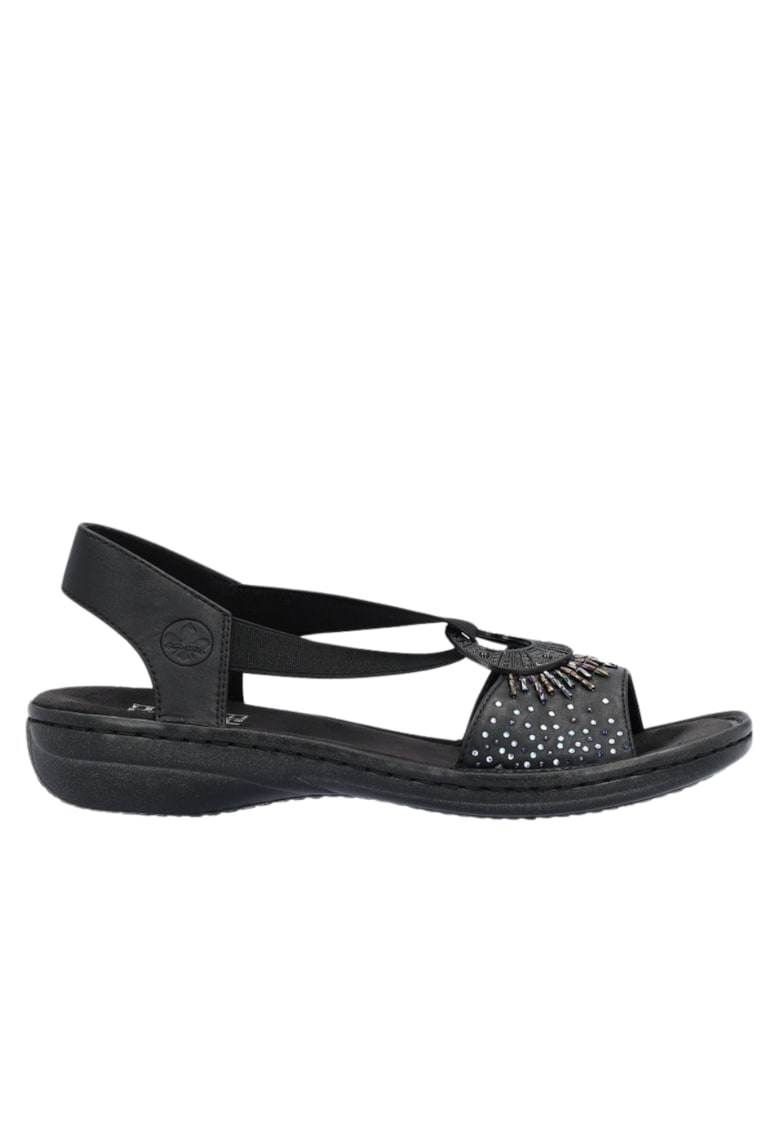 Sandale casual - dama - ANTISTRESS - 60880-00 negru - piele ecologica