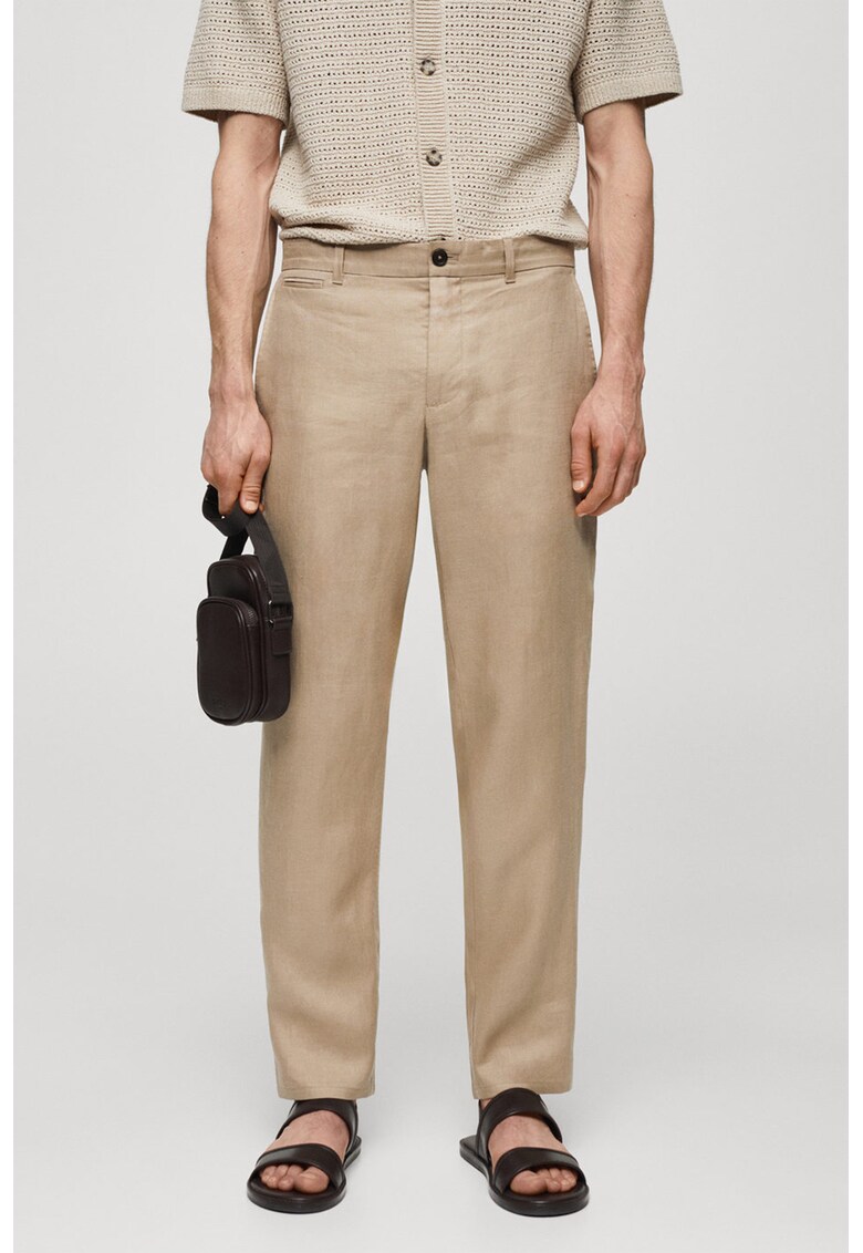 Pantaloni slim fit din in Oyster