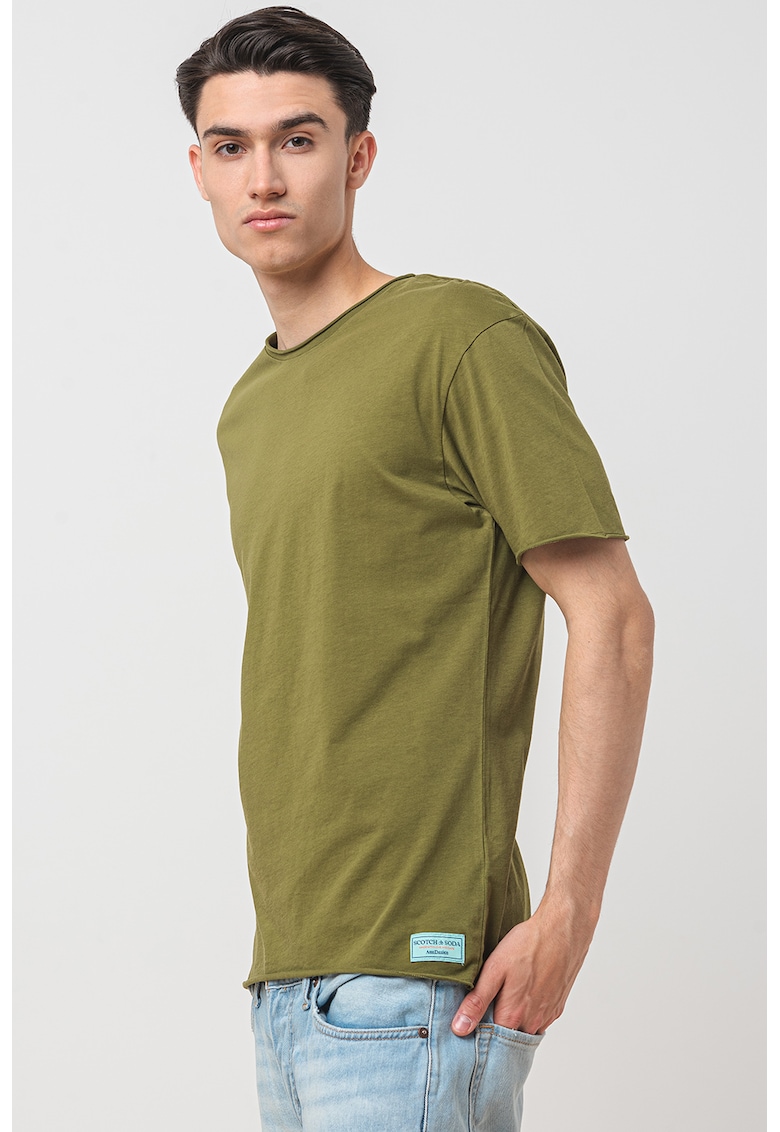 Тениска от органичен памук с овално деколте