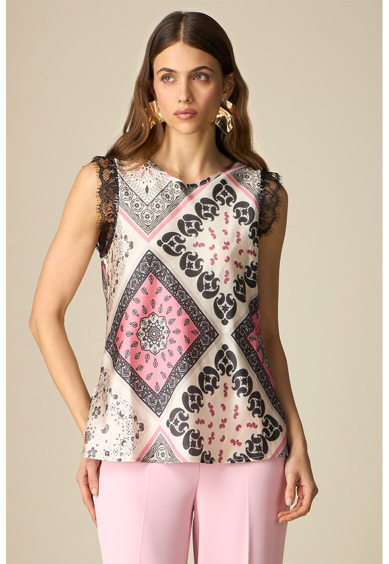 Bluza cu insertii din dantela