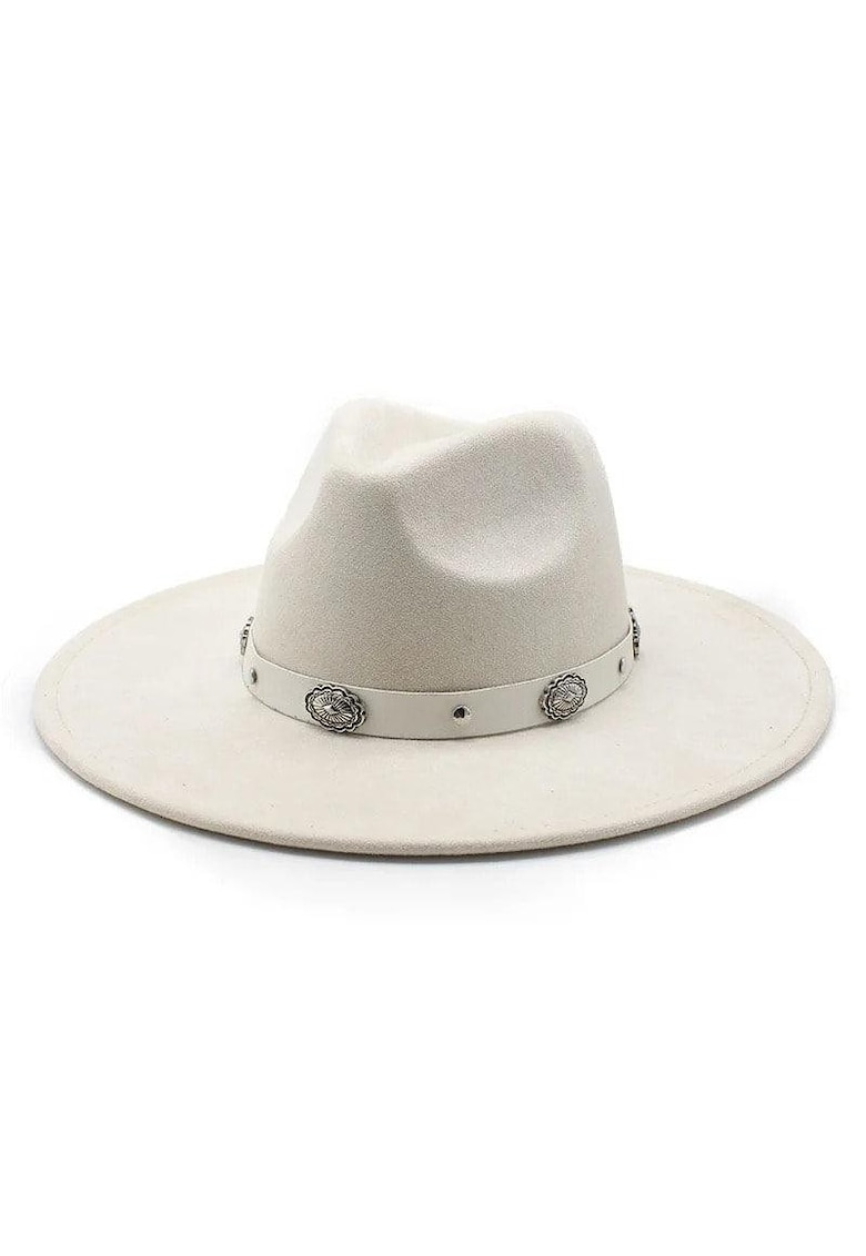 Palarie dama - bej unt - cu bor lat - Mirka -