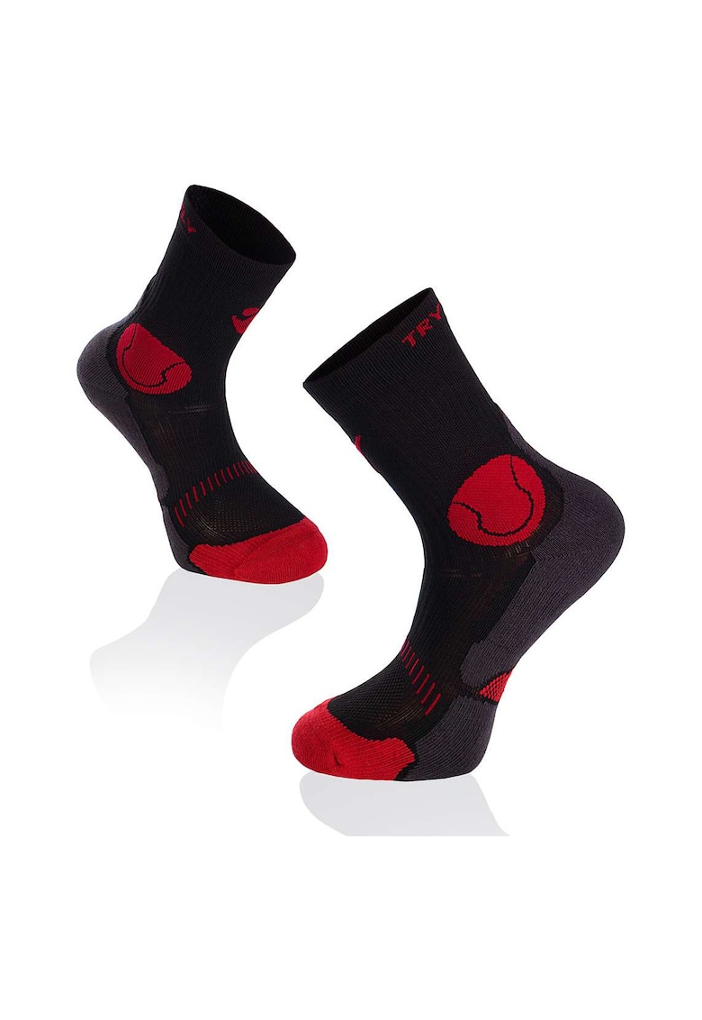 Sosete pentru tenis Fusion Negru Rosu.