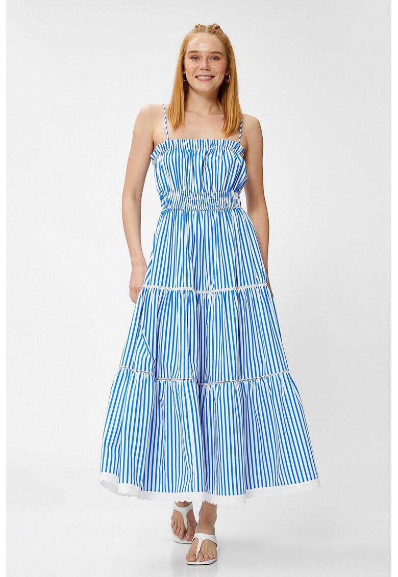 Rochie stratificata cu dungi