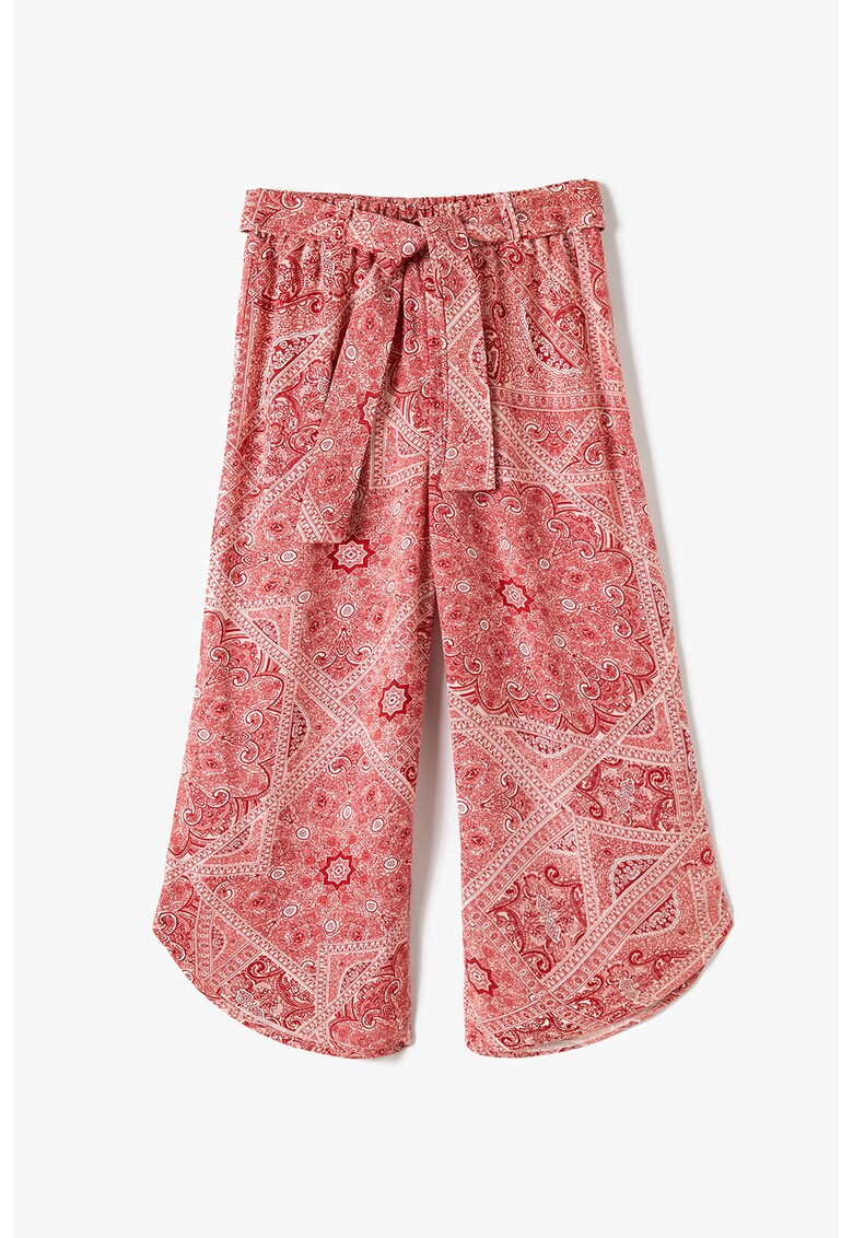 Pantaloni de trening cu croiala ampla - model si cordon