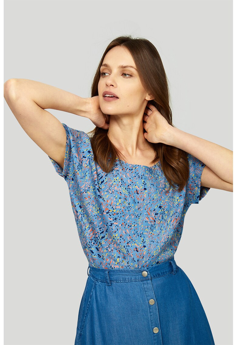 Bluza de lyocell cu imprimeu
