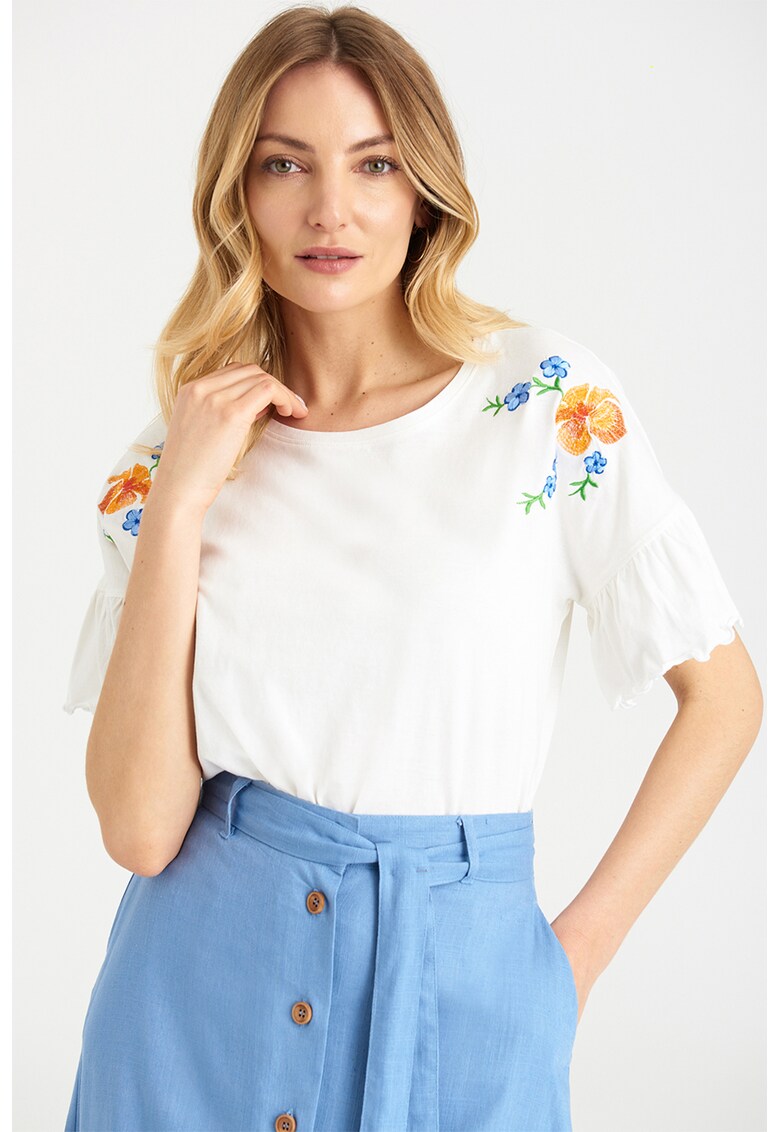 Bluza din bumbac cu broderii